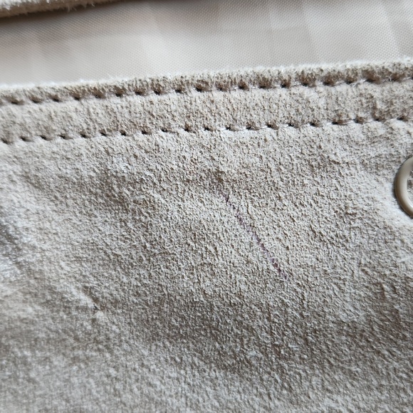 Northcrest cream suade leather womans jacket size small ( 6-8) - Picture 8 of 8